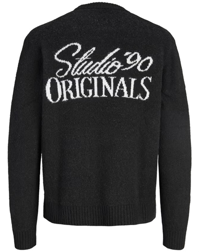 Jack & Jones - JORChamberi knit Jacquard Crew Neck - Black